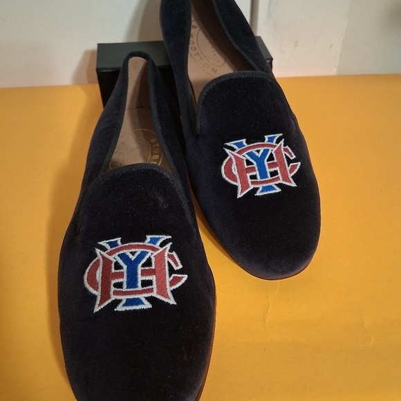 Stubbs & Wootton Blue  Velvet Slippers Men\'s US 9.5 New! main image 6